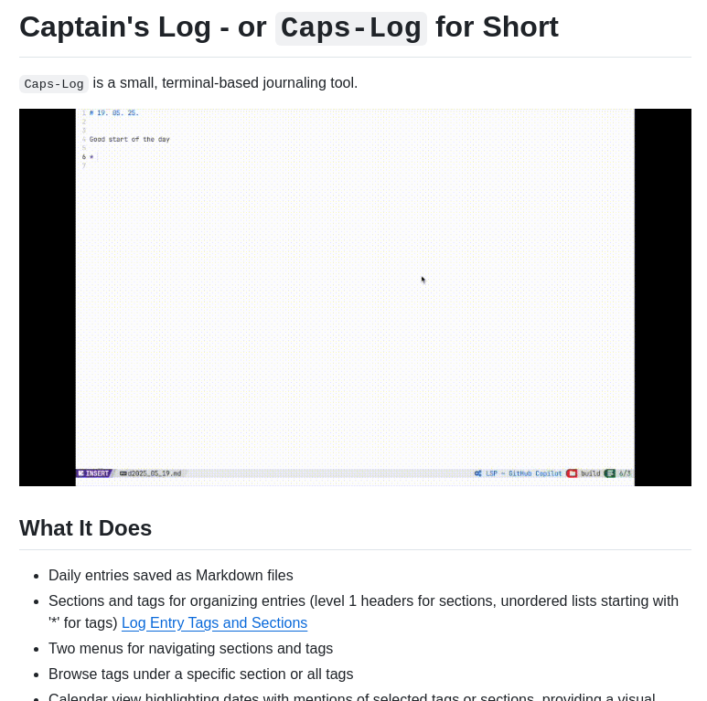 Nikoladucak Caps Log screenshot