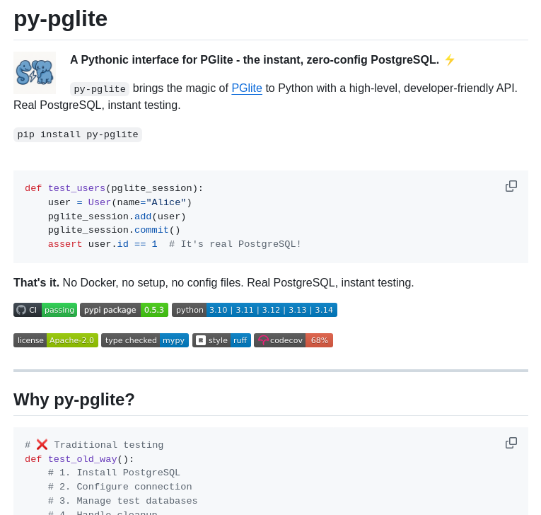 Wey Gu Py Pglite screenshot