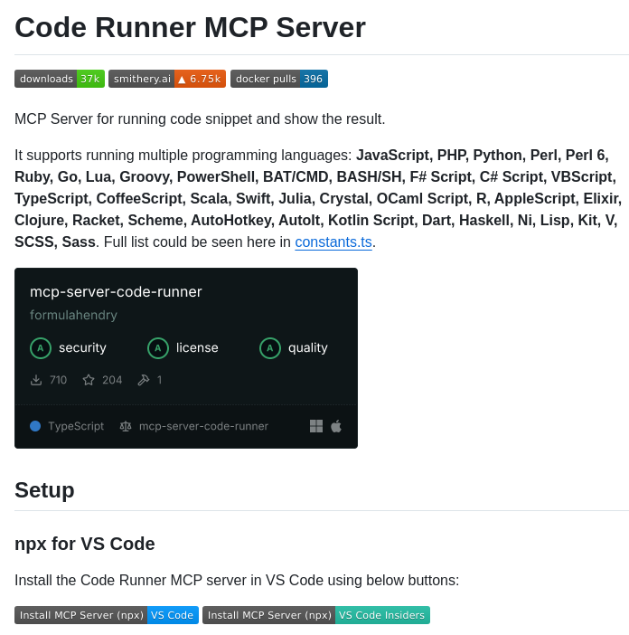 Formulahendry Mcp Server Code Runner screenshot