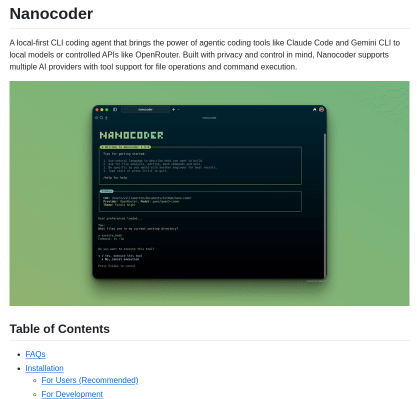 Mote Software Nanocoder screenshot