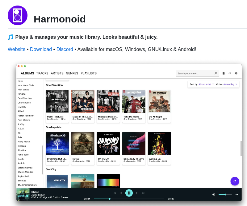 Harmonoid Harmonoid screenshot