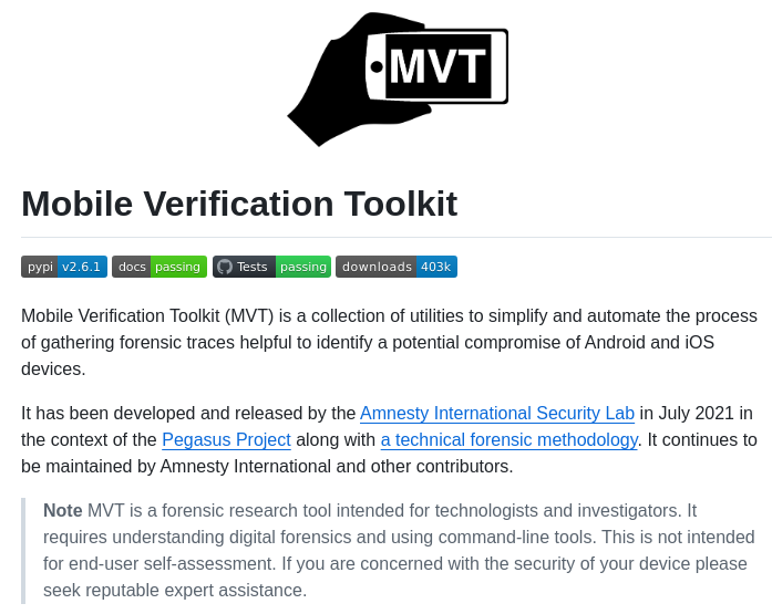 Mvt Project Mvt screenshot