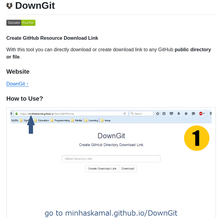 Minhaskamal Downgit screenshot