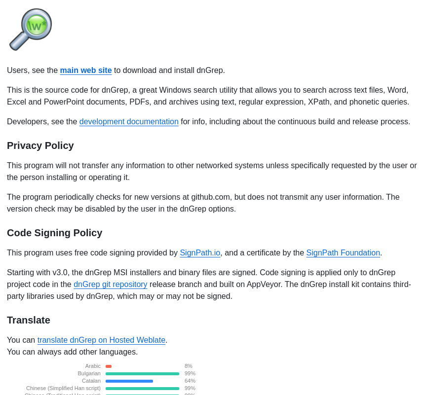 Dngrep Dngrep screenshot