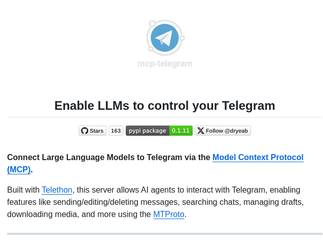 Dryeab Mcp Telegram screenshot