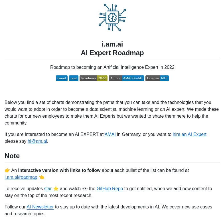 Amai Gmbh Ai Expert Roadmap screenshot