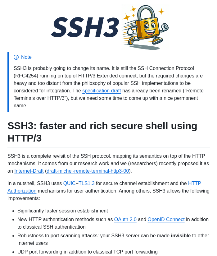 Francoismichel Ssh3 screenshot