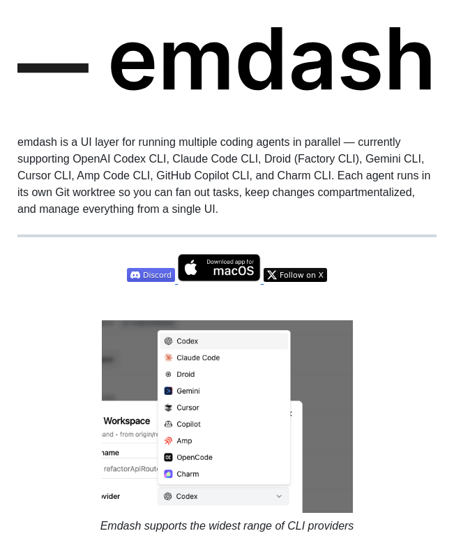 Generalaction Emdash screenshot
