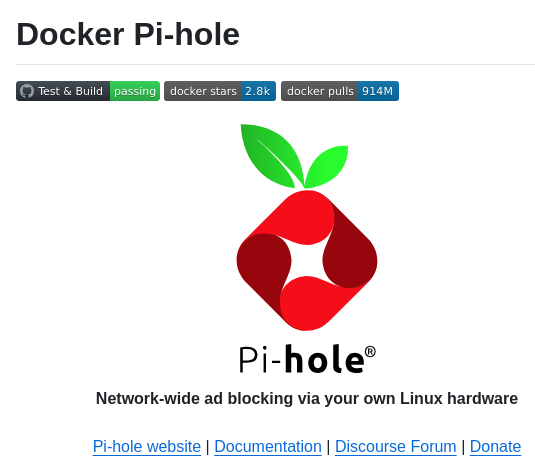 Pi Hole Docker Pi Hole screenshot
