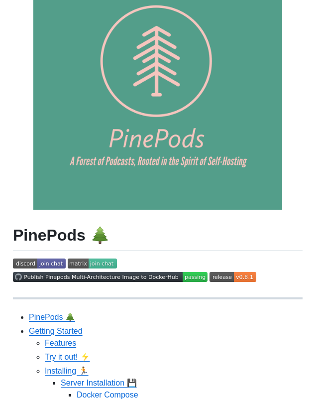 Madeofpendletonwool Pinepods screenshot