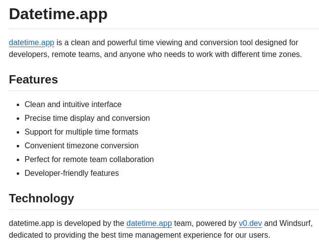 Airyland Datetime.app screenshot