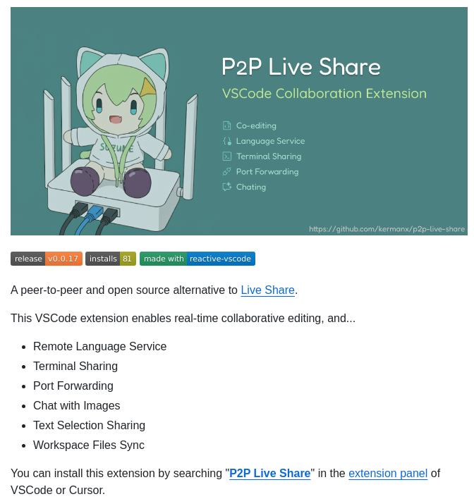 Kermanx P2p Live Share screenshot