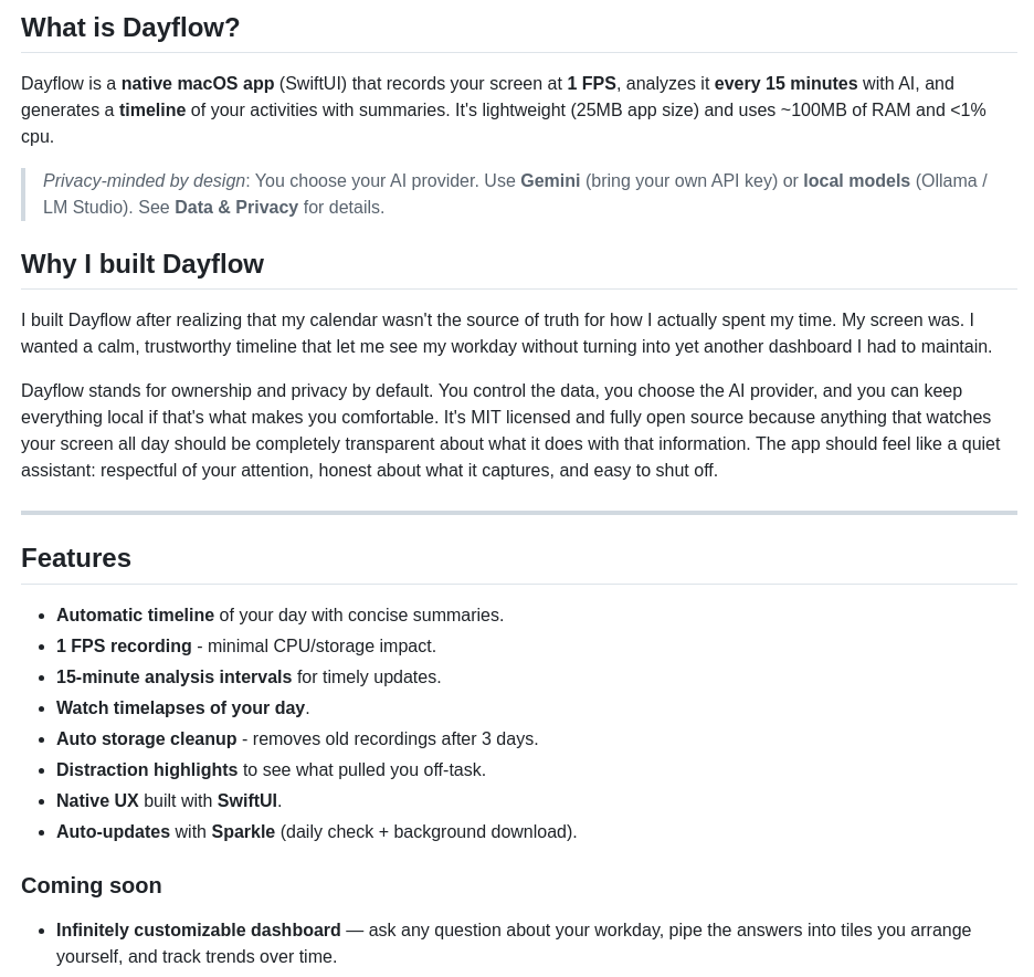 Jerryzliu Dayflow screenshot