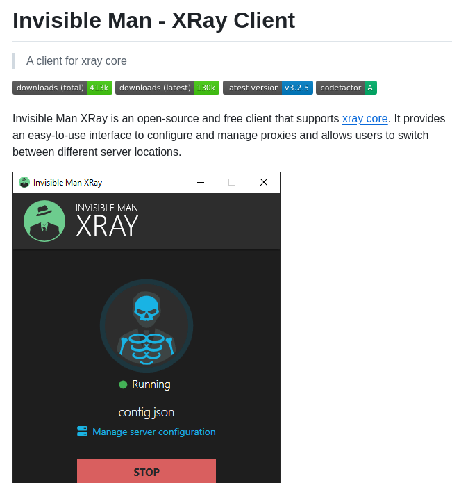 Invisiblemanvpn Invisibleman Xrayclient screenshot