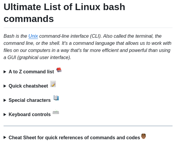 Trinib Linux Bash Commands screenshot