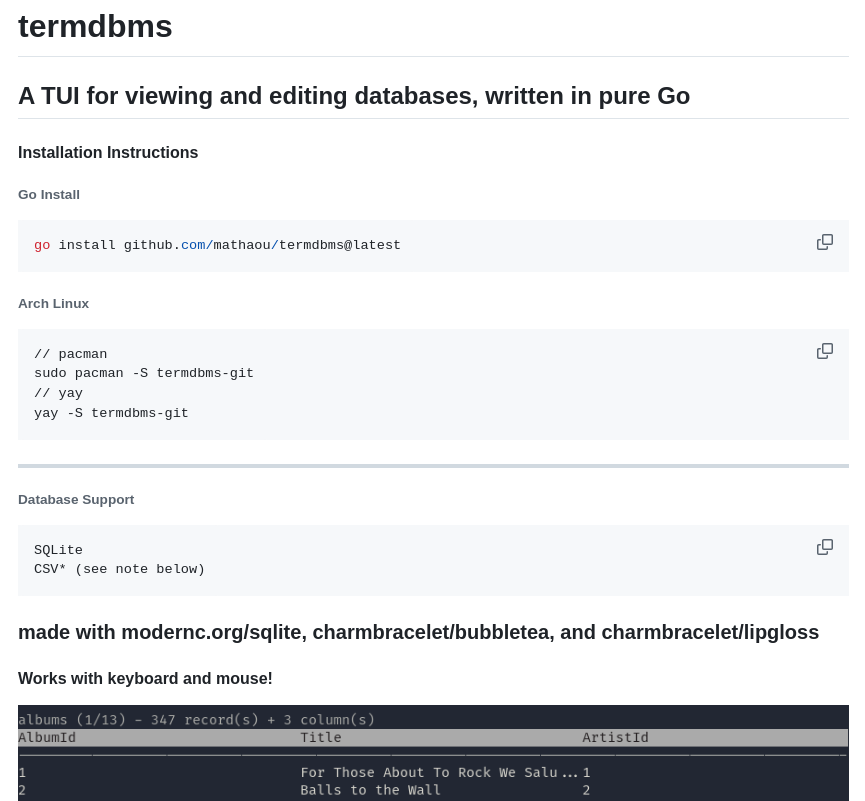 Mathaou Termdbms screenshot