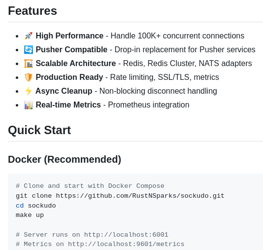 Rustnsparks Sockudo screenshot