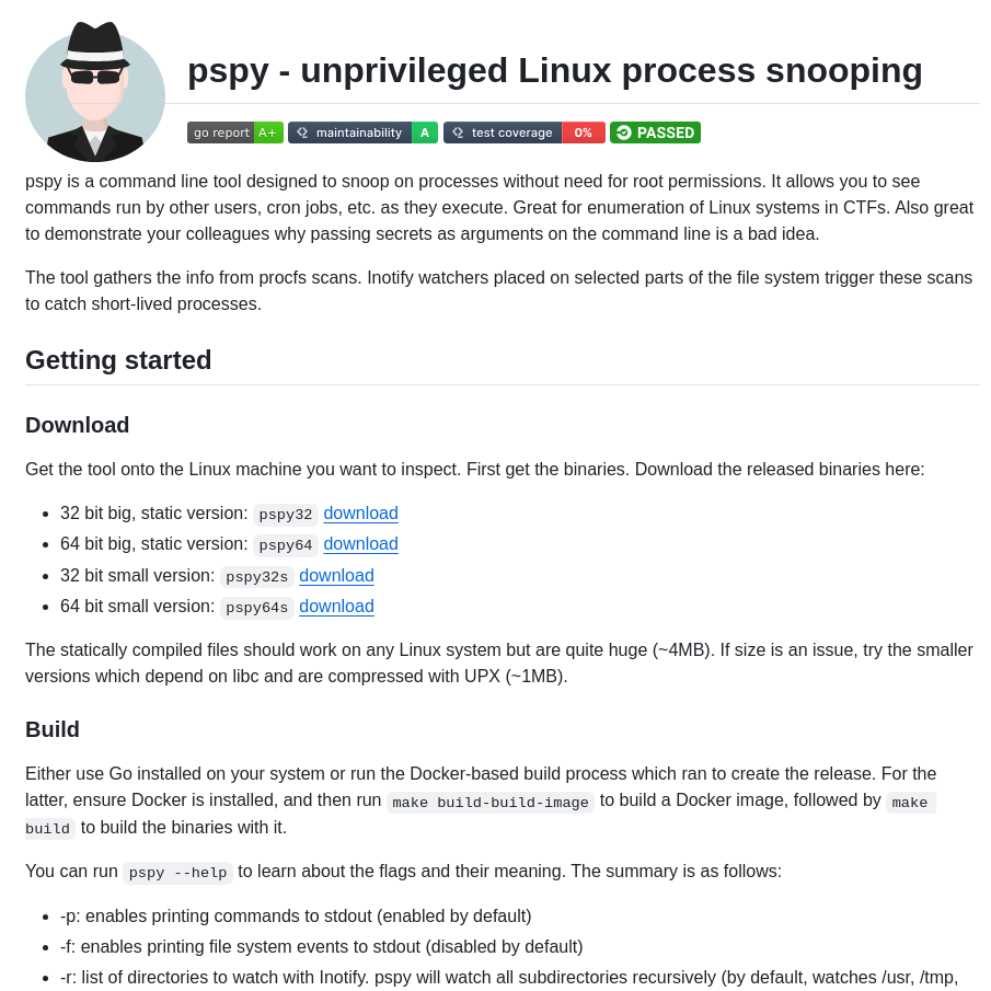 Dominicbreuker Pspy screenshot