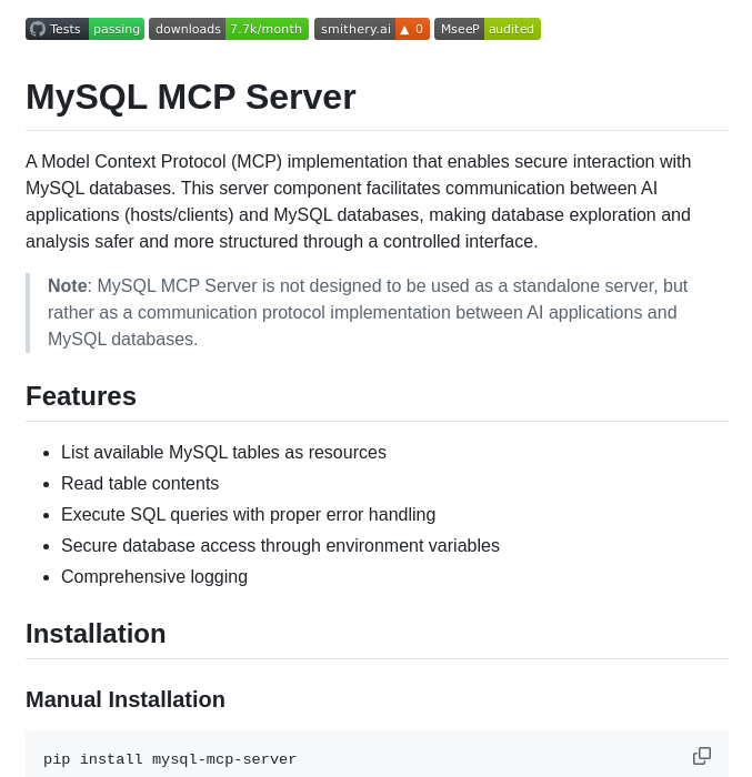 Designcomputer Mysql_mcp_server screenshot
