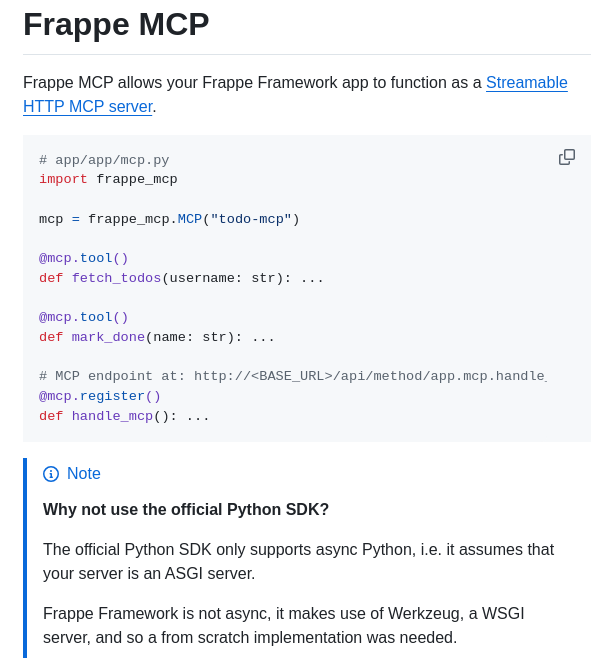 Frappe Mcp screenshot