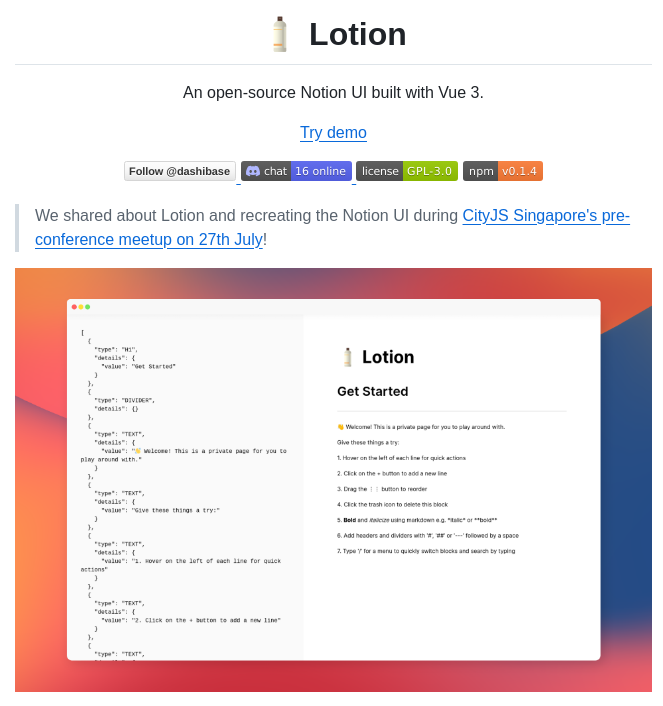 Dashibase Lotion screenshot