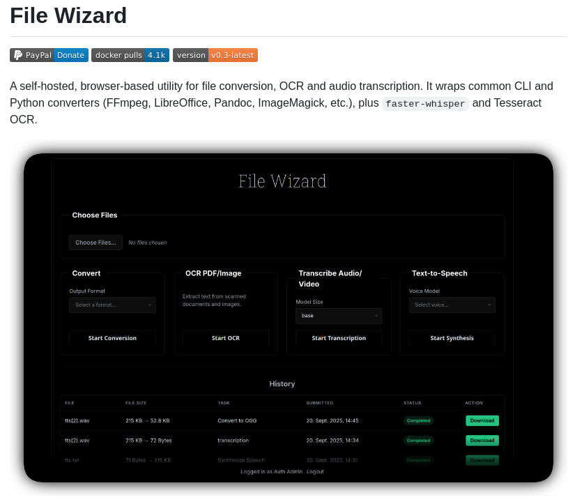 Loredcast Filewizard screenshot