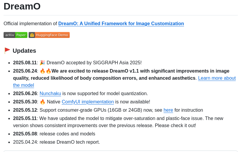 Bytedance Dreamo screenshot