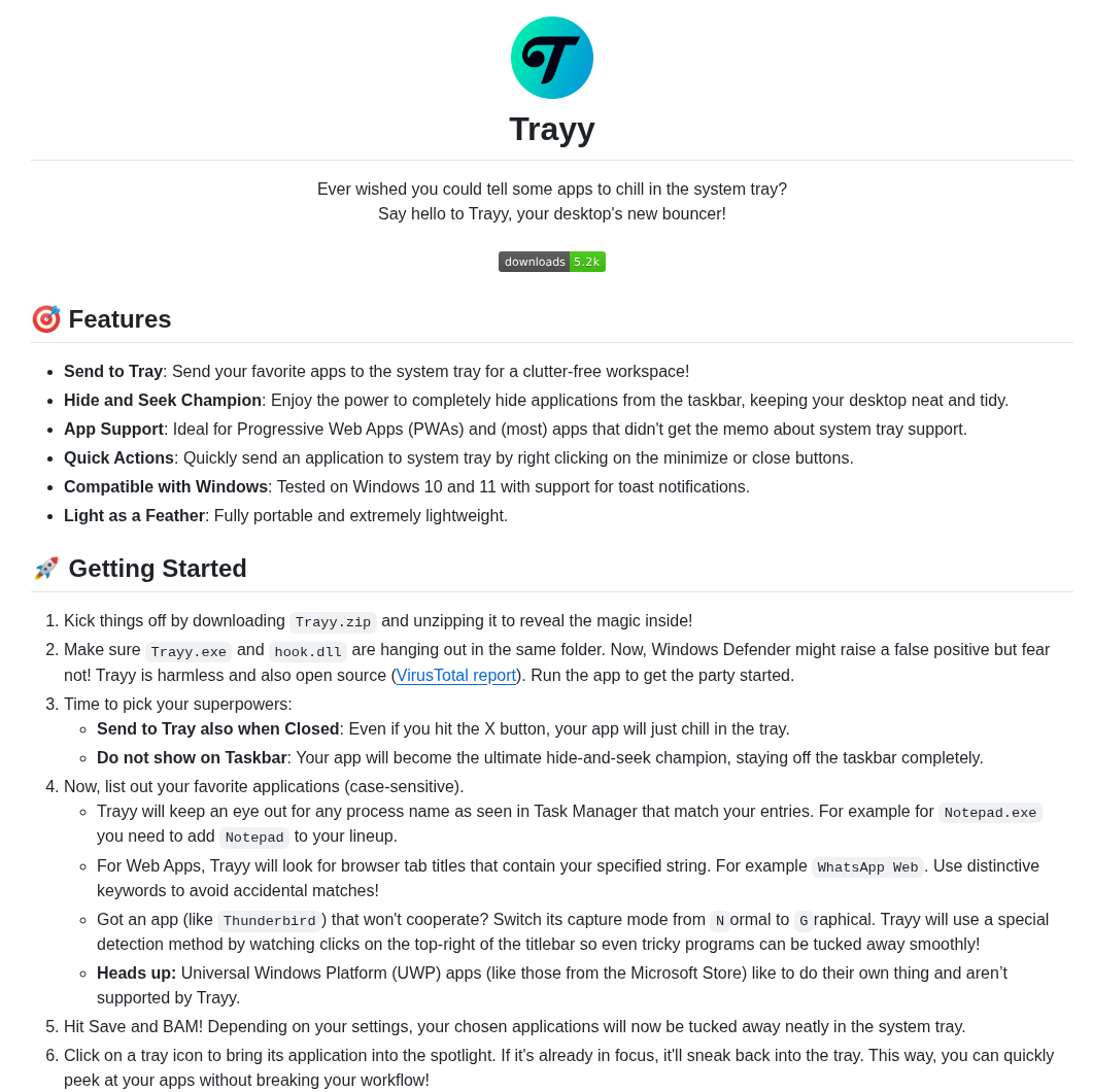 Alirezagsm Trayy screenshot