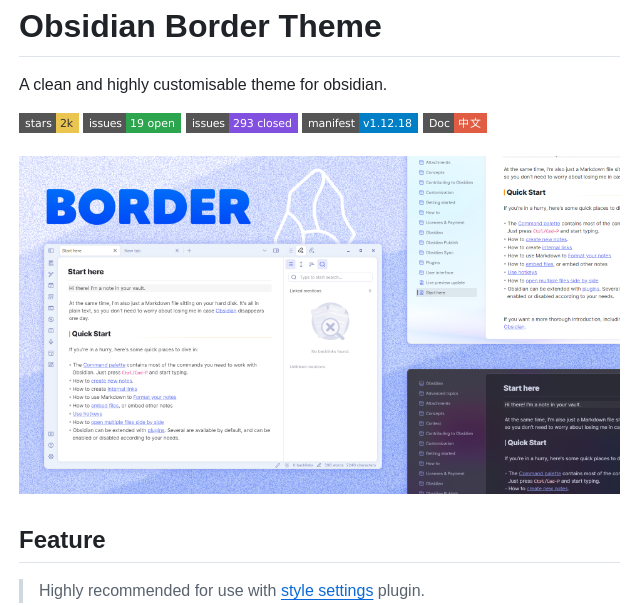 Akifyss Obsidian Border screenshot