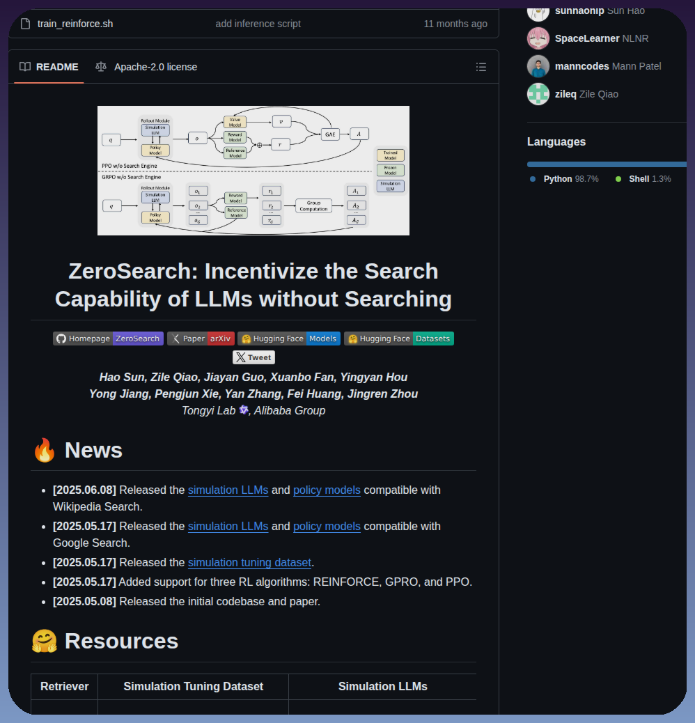 Alibaba Nlp Zerosearch screenshot