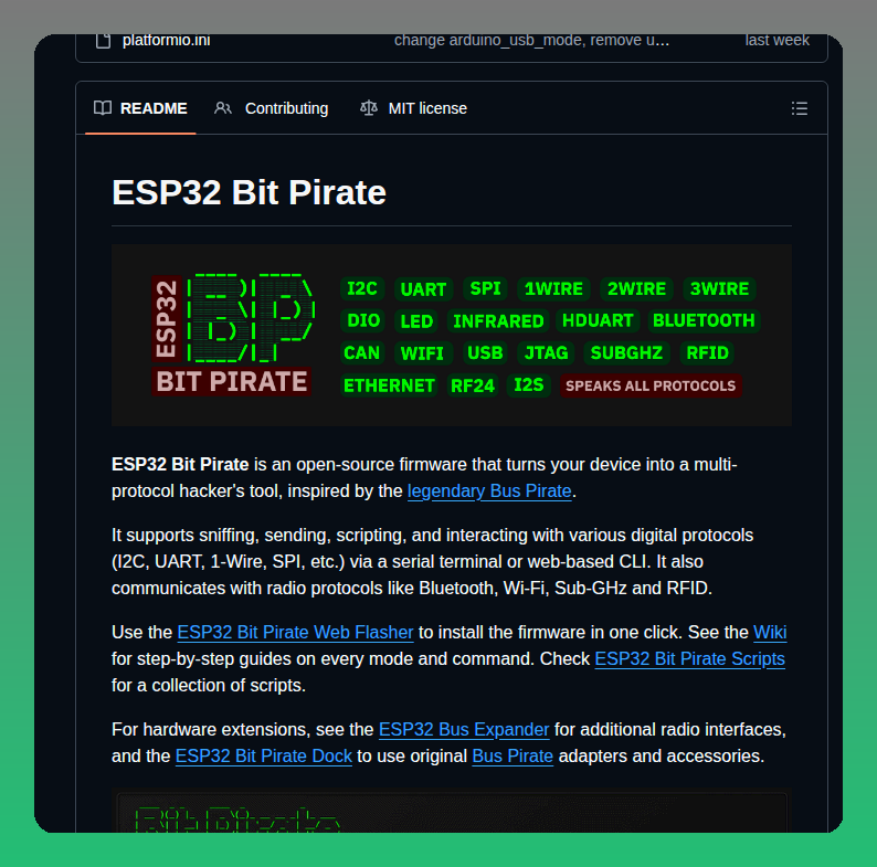 Geo Tp Esp32 Bit Pirate screenshot