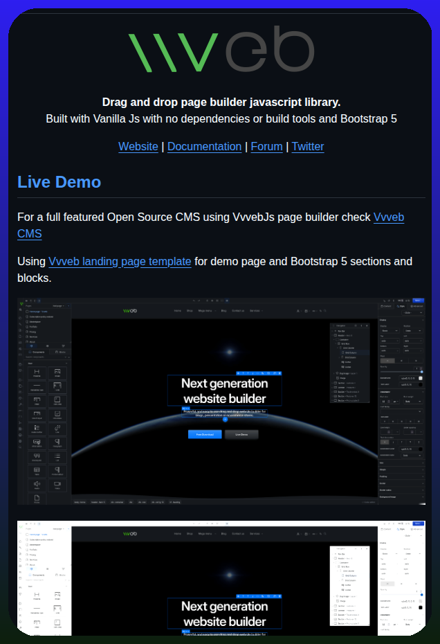 Givanz Vvvebjs screenshot