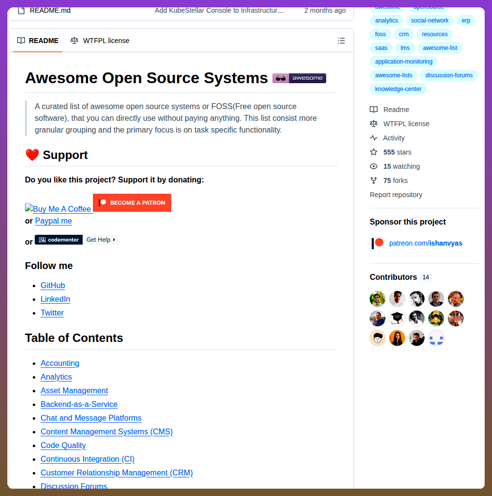 Ishanvyas22 Awesome Open Source Systems screenshot