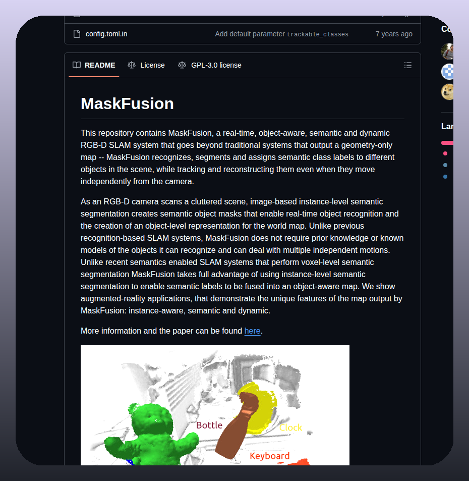 Martinruenz Maskfusion screenshot