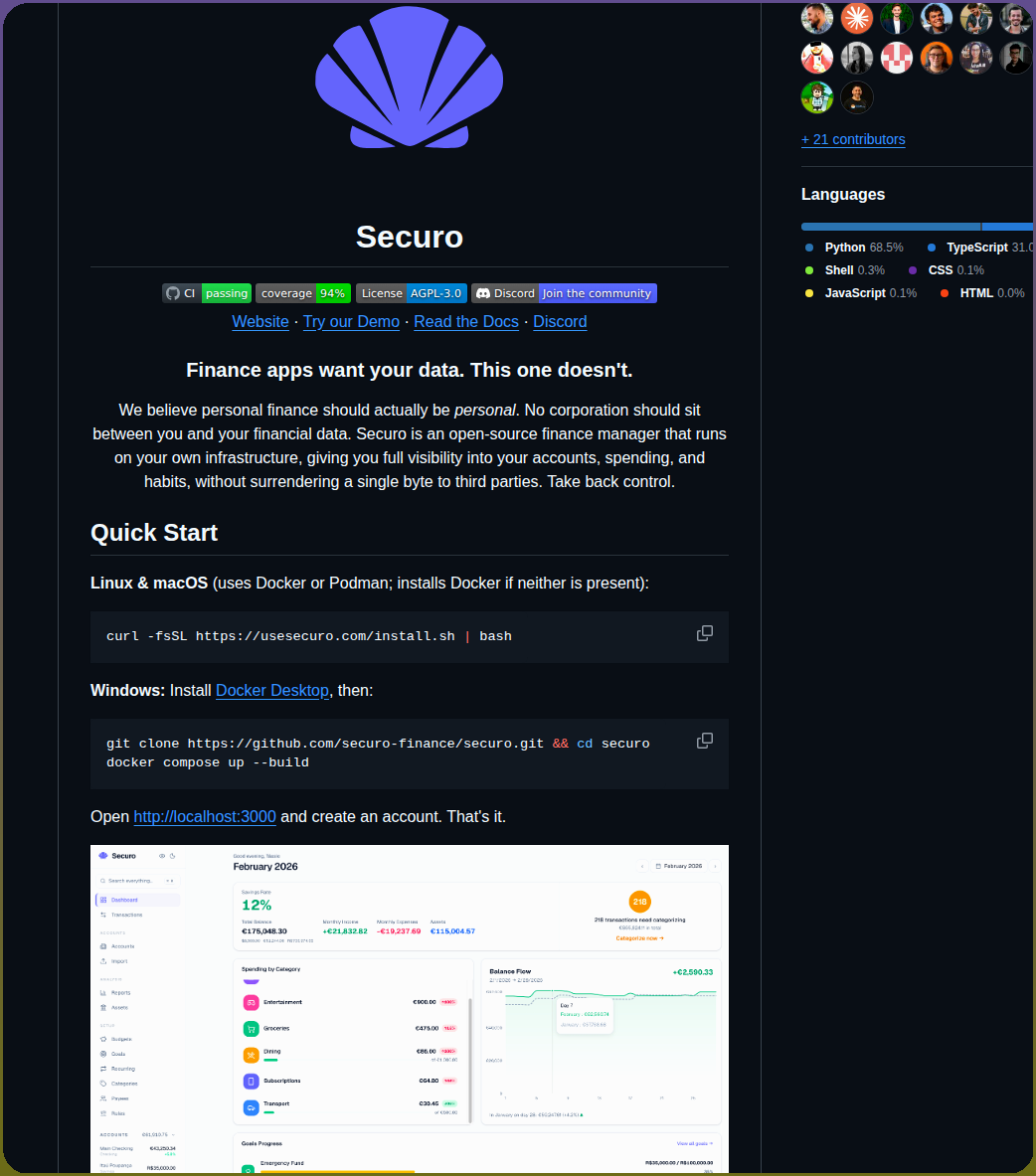 Securo Finance Securo screenshot