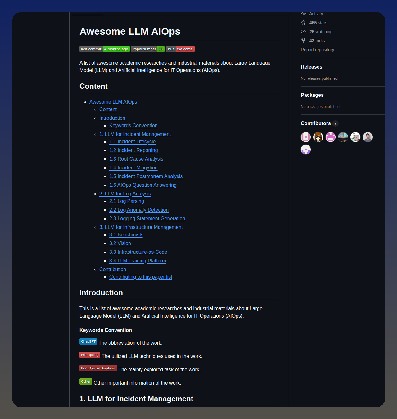 Jun Jie Huang Awesome Llm Aiops screenshot