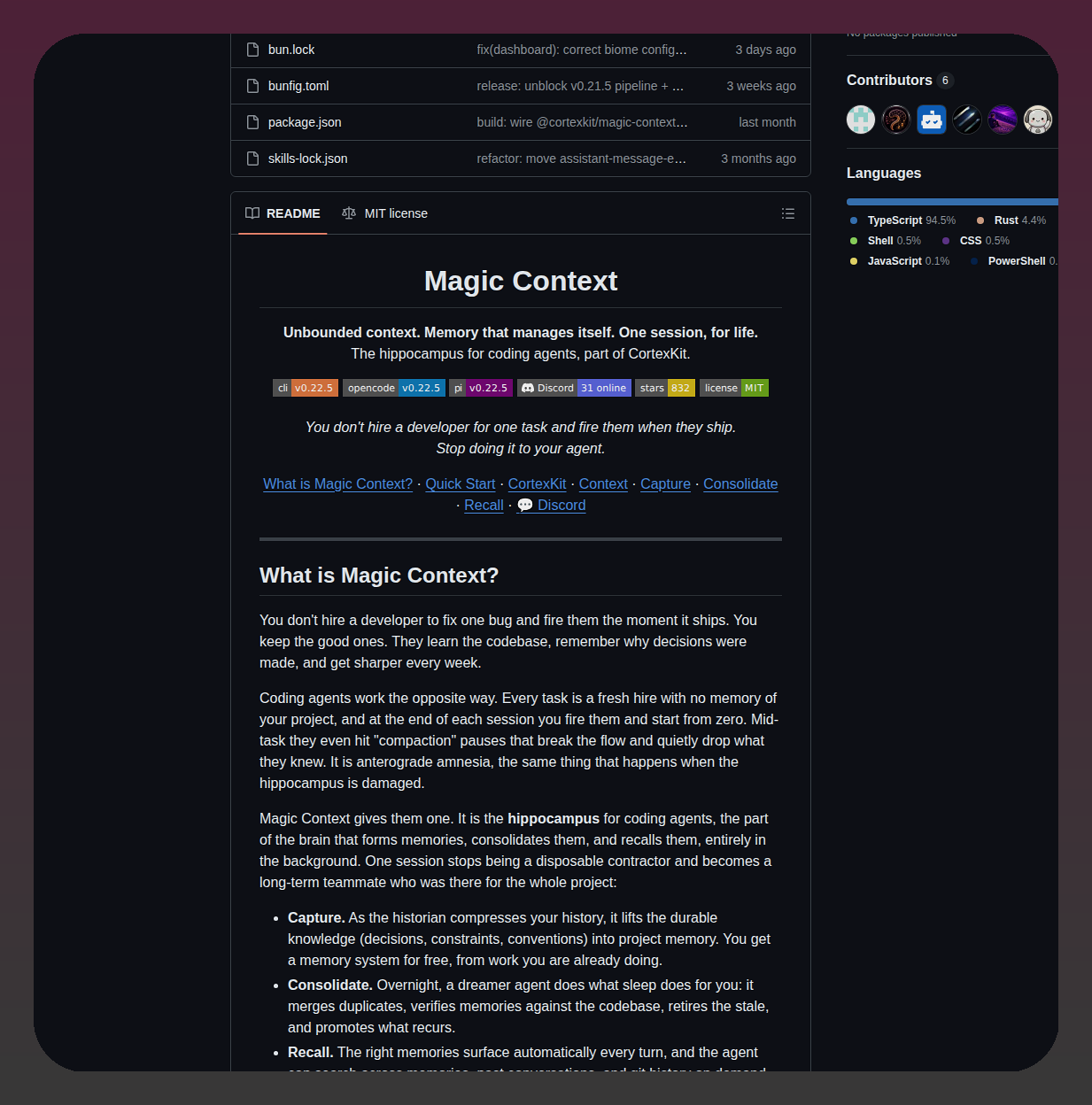 Cortexkit Magic Context screenshot