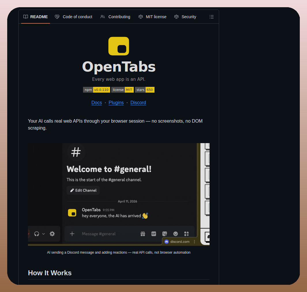 Opentabs Dev Opentabs screenshot