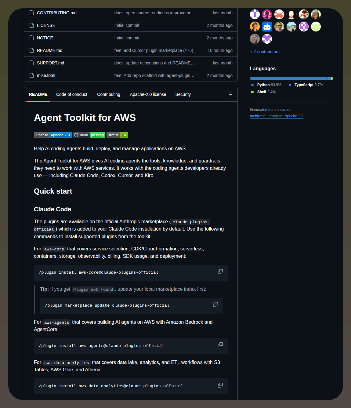 Aws Agent Toolkit For Aws screenshot
