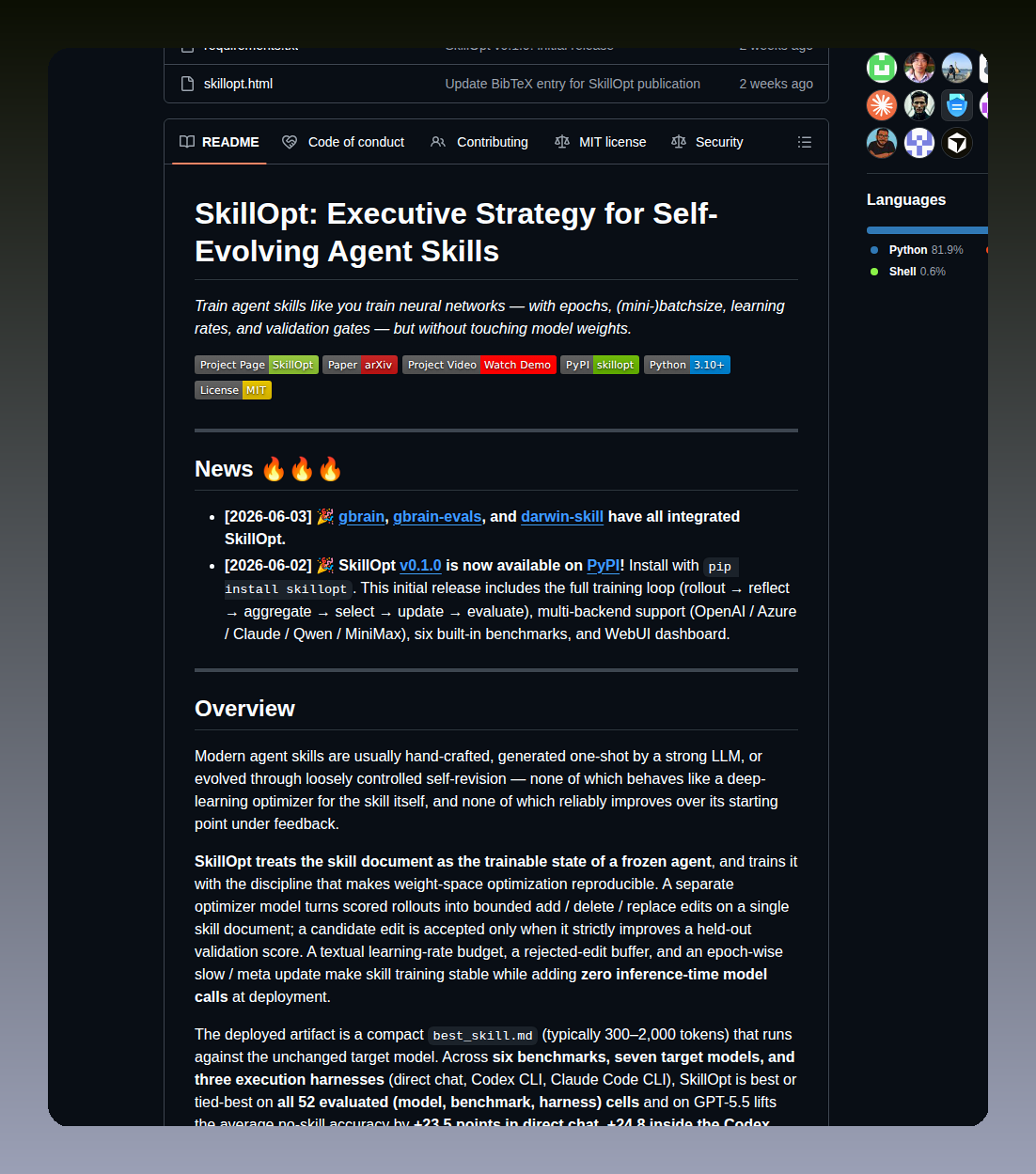 Microsoft Skillopt screenshot