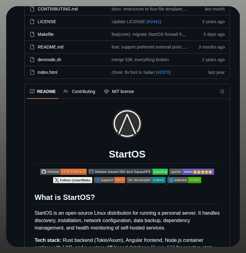 Start9labs Start Os screenshot