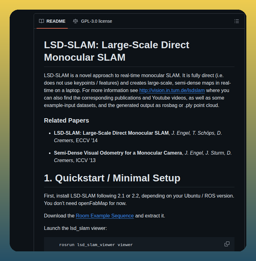 Tum Vision Lsd_slam screenshot