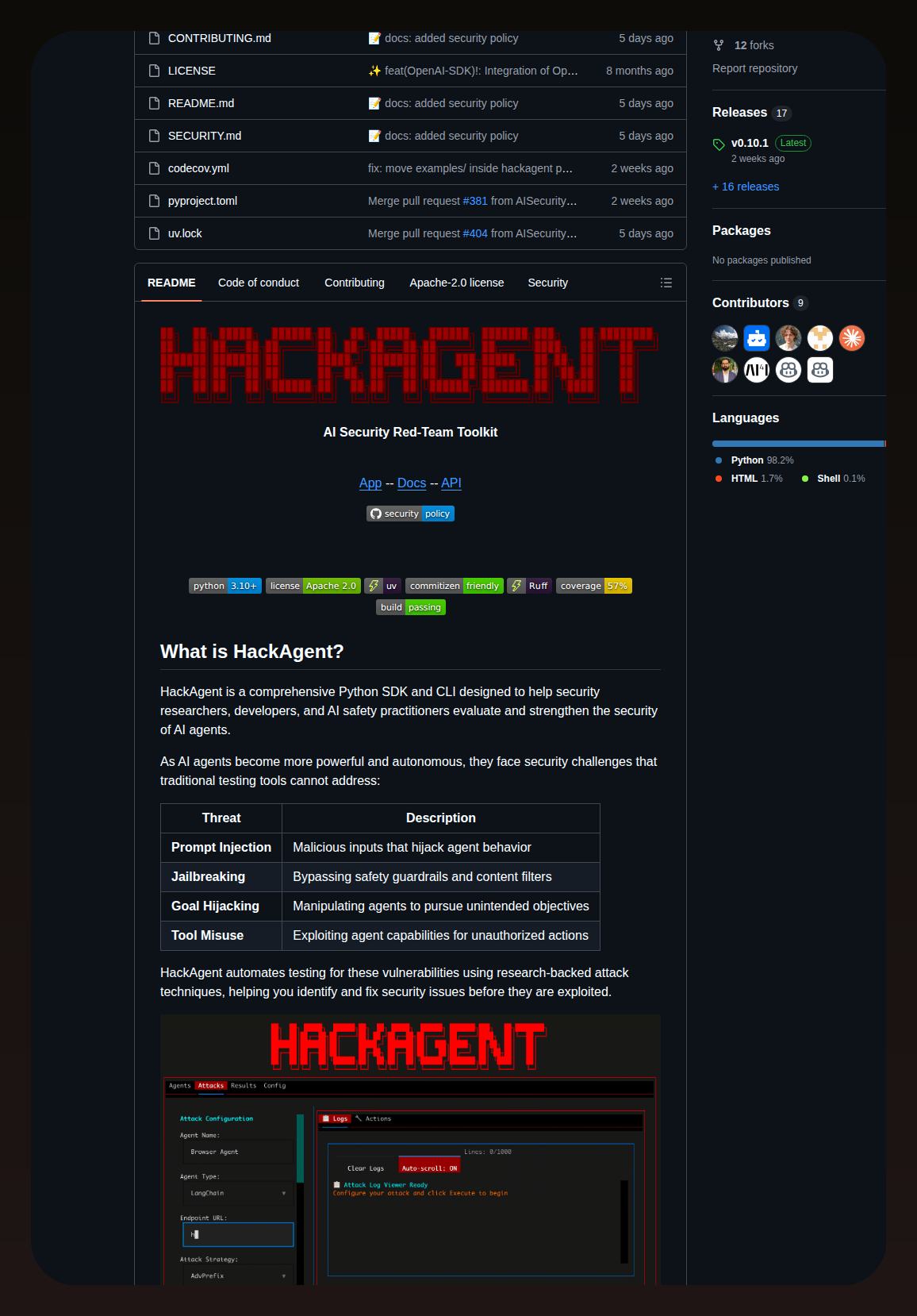 Aisecuritylab Hackagent screenshot