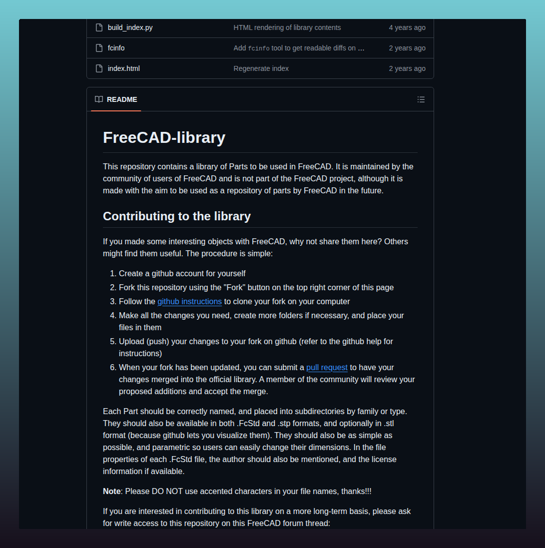 Freecad Freecad Library screenshot