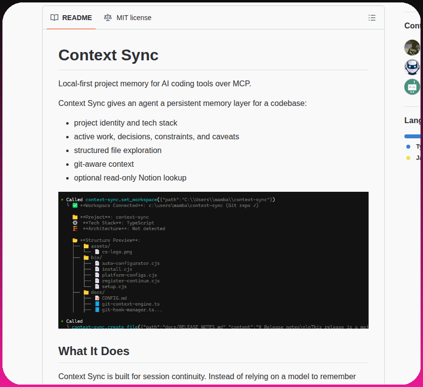 Intina47 Context Sync screenshot