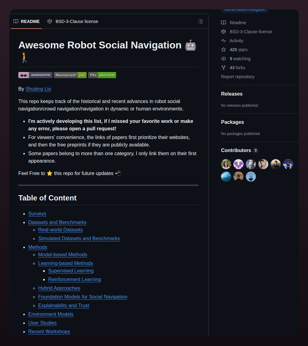 Shuijing725 Awesome Robot Social Navigation screenshot