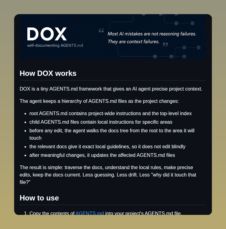 Agent0ai Dox screenshot