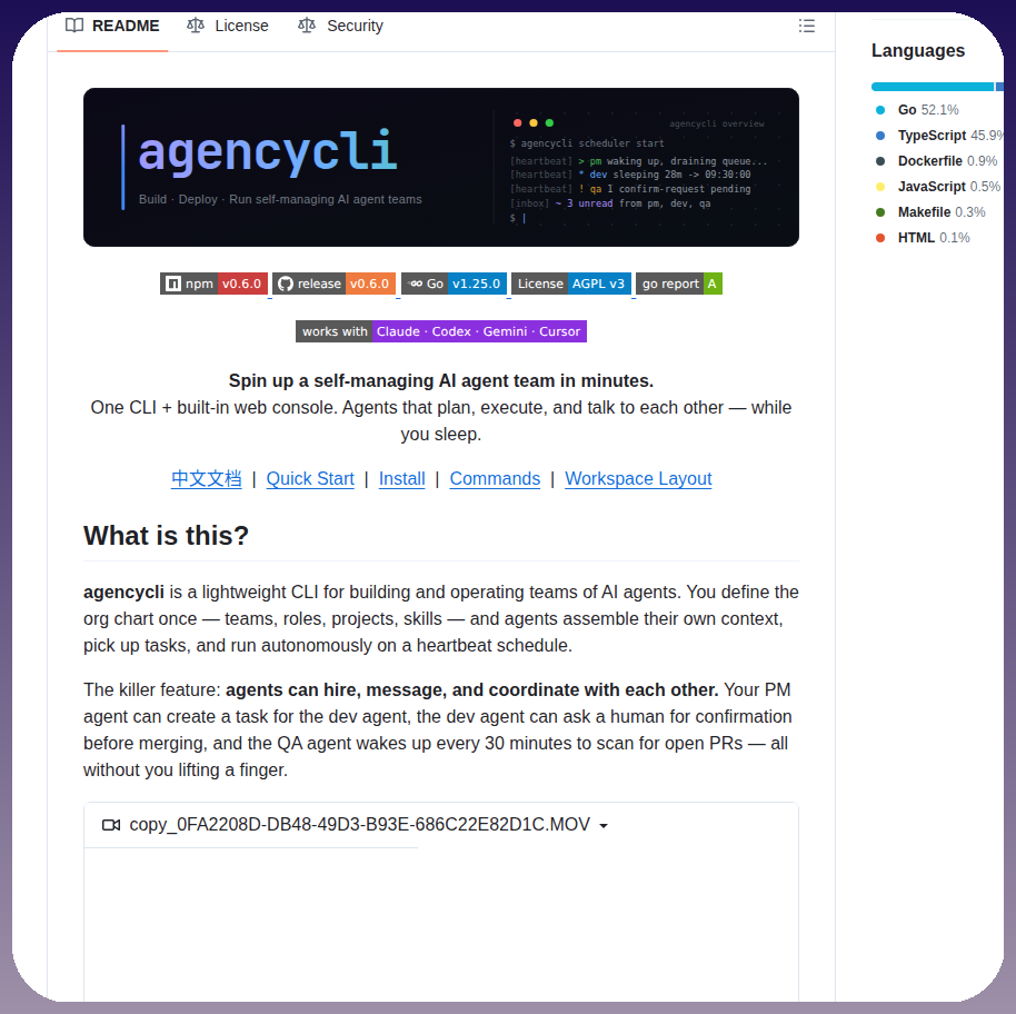 Chenhg5 Agencycli screenshot