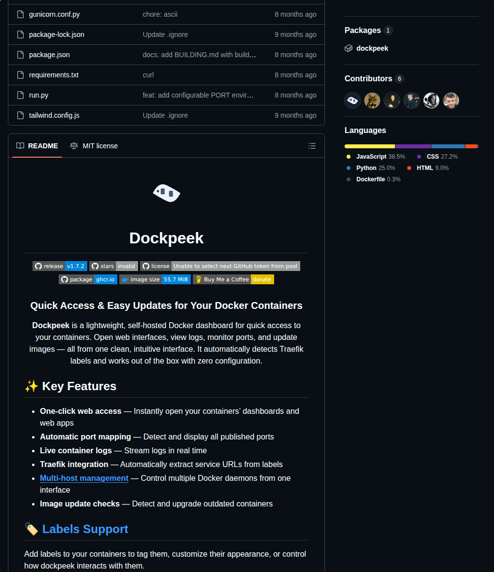 Dockpeek Dockpeek screenshot