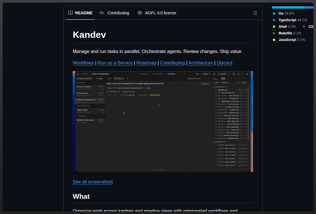 Kdlbs Kandev screenshot